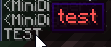 The result of parsing ``<hover:show_text:'<red>test'>TEST``, shown in-game in the Minecraft client's chat window